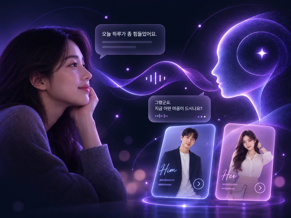 키리와 마음속 이야기를 나누는 모습